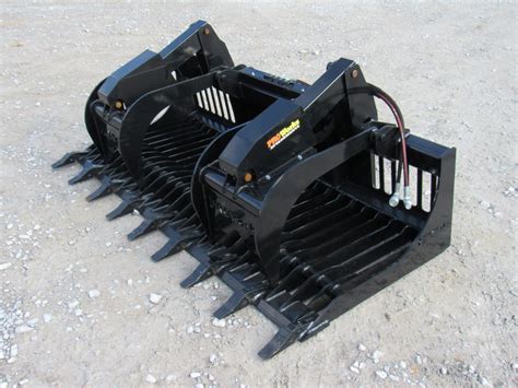 skid steer rock and brush grapple|skid steer with grapple attachment.